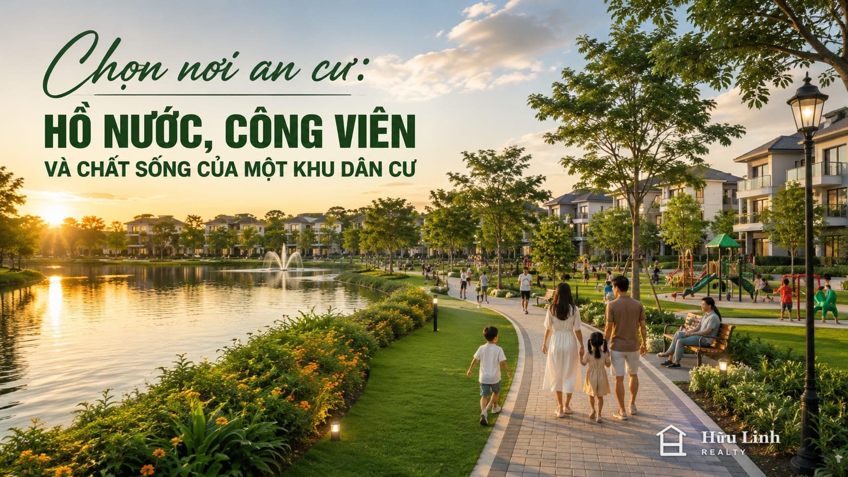 Chọn nơi an cư: hồ nước, công viên và chất sống của một khu dân cư